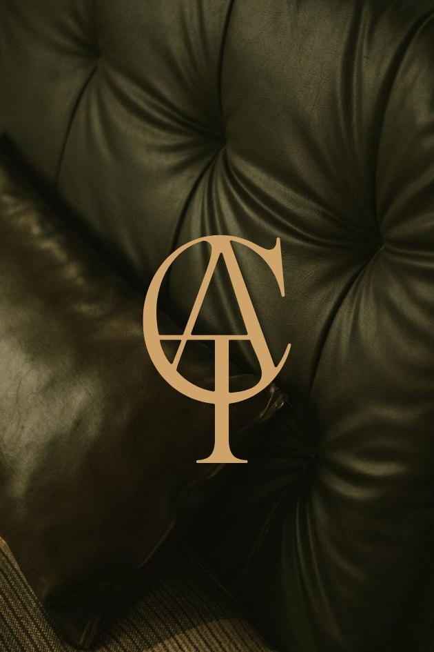 CAT monogram on leather